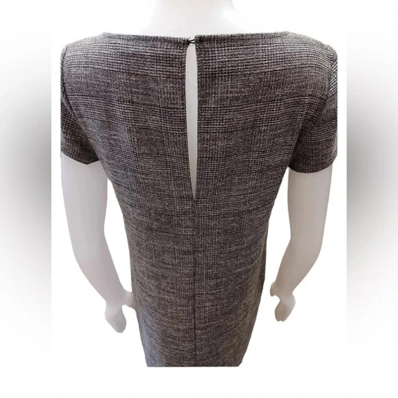 Zara Gray  Plaid Check Shift Mini Short Sleeve Dress Size Medium - Picture 6 of 12